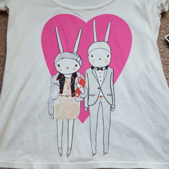 XxSOLDxX JUICY COUTURE Bunny Couple Tee NWT - Picture 2 of 8